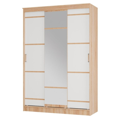 Шкаф-купе САКУРА (1,5м) (Дуб сонома/Белый)