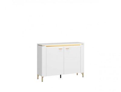 Комод LAZIO LAZK01 2D (BIAŁA ALPEJSKA/BIAŁY POŁYSK)