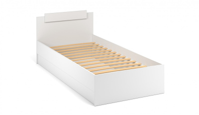 Кровать с основанием под матрас (ламели) 0,9 ЧИКАГО ВАЙТ (Белый)