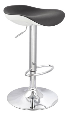 Стул барный C-631 (czarny/bialy/chrom)