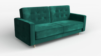 Диван прямой раскладной ТОРОНТО (НПБ) (Велюр OWN- 8 серый)