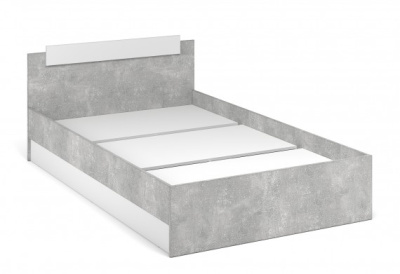 Кровать с ЛДСП основанием под матрас 1,2 ЧИКАГО (Ателье светлый/Белый)