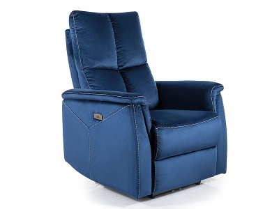 Кресло-реклайнер NEPTUN (VELVET GRANATOWY BLUVEL 86)