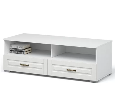 Тумба ТВ ЛАЦИО (Новая комплектация) (Белое дерево (ручка бронза))