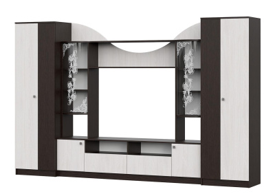 Гостиная МГС 8 (Комплект №1) (Дуб Венге/Ясень Анкор светлый)
