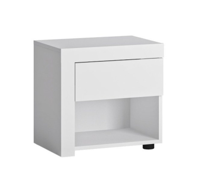 Тумба прикроватная (левая) LYON LYOK03L 1S (BIAŁY ALPIN/BIAŁY HG)