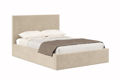 Кровать 1,2 КЕРРИ с подъемным механизмом и основанием (Бежевый (велюр 729))