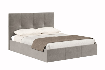 Кровать 1,6 ЭЛЕН с подъемным механизмом и основанием (Пепел (велюр 112))
