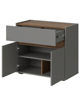 Тумба ВЕНТО ИВ-126.02.00 (Дымчатый алмаз/Дуб Канзас)