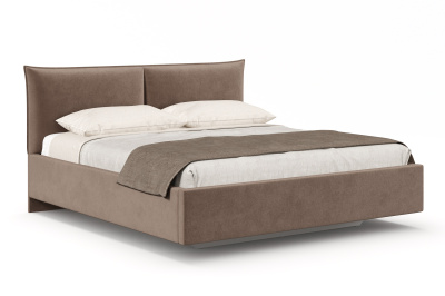 Кровать 1,8 ВЕДА с подъемным механизмом и основанием (Какао (велюр 019))