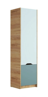 Шкаф 1 дверный RICH ШК-001 (Дуб Крафт золотой/Кенди U9114 (УД)/Сумеречный голу)