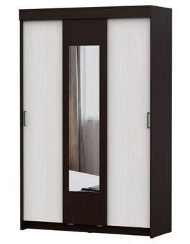 Шкаф-купе ШКП 2 (Дуб Венге/Ясень Анкор Светлый)