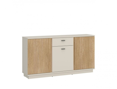 Комод MOSANO LUSK101 3D1S (CASHMERE/DĄB CREMONA/CASHMERE/PVC DĄB CREMONA)