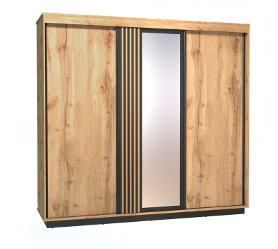 Шкаф-купе LAMELO LA19 (Dab wotan/Czarny)