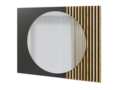 Зеркало навесное НКМ АЭЛИТА сек. №9 (Дуб Вотан/Черный)