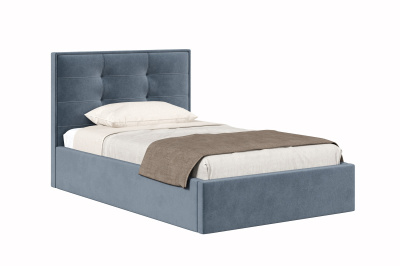 Кровать 1,2 ИРЕН с подъемным механизмом и основанием (Темно-серый (велюр 017))