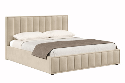 Кровать 1,8 АЛМА с подъемным механизмом и основанием (Бежевый (велюр 729))