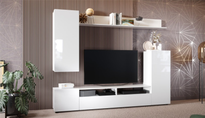 Гостиная ЛИЯ (Белый/Белый глянец)