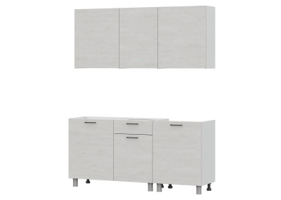 Кухня ЛАВАНДА (NEW) без столешницы (Белый/Сосна Санторини светлый)