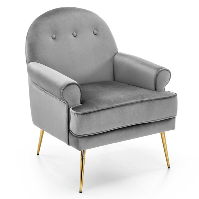 Кресло SANTI (POPIELATY/ZŁOTY)