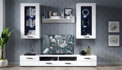 Гостиная РИО-2 (Белый/Белый глянец)