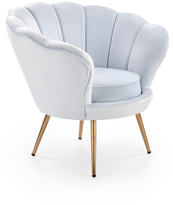 Кресло AMORINO (JASNY NIEBIESKI/ZŁOTY)