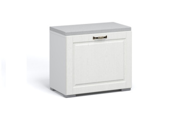 Тумба для обуви 60 ЛАЦИО (Белое дерево (ручка бронза))