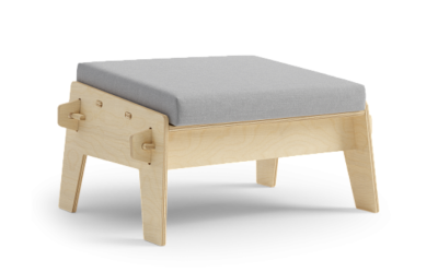 Банкетка ПОРТУ (Рогожка Тиса светло-серый)