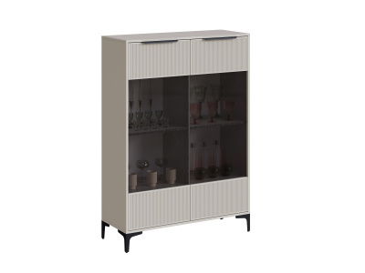 Шкаф со стеклом КИМБЕРЛИ (Кашемир/Кашемир)