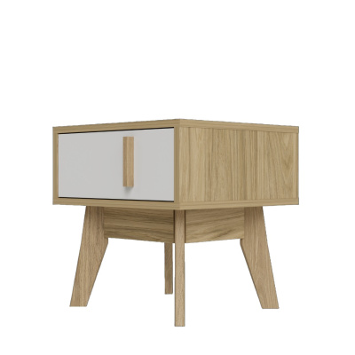 Тумба прикроватная НОРСАН ИВ-125.03 (589 Гикори Ричмонд/605 Белый (SWN/PO))