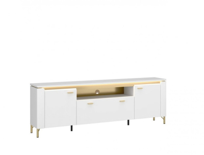 Тумба ТВ LAZIO LAZF03 2D1S (BIAŁA ALPEJSKA/BIAŁY POŁYSK)