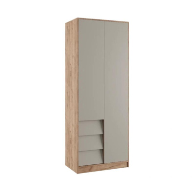 Шкаф 2-х дверный МС ЕВА (Крафт табачный/Кашемир)