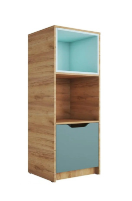 Стеллаж RICH СЖ-002 (Дуб Крафт золотой/Кенди U9114 (УД)/Сумеречный голу)