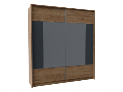 Шкаф-купе 1600 механизм РКМ-70 ЛИБЕРТИ (Дуб Крафт Золотой/Антрацит)