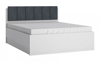 Кровать 1,6 LYON LYOZ04 с подъемным механизмом и основанием (BIAŁY ALPIN/BIAŁY HG)