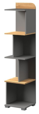 Стеллаж CARINI CA5 (Jasny grafit/Bialy brylantowy/Dab nash)