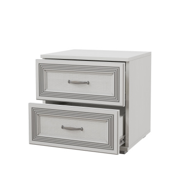 Тумба прикроватная ЛИВОРНО ЛТ-20 (Ясень Анкор светлый патина серебро)