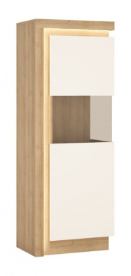 Витрина (правая) LYON LYOV01P 1D (DĄB RIVIERA JASNA/BIAŁA HG)