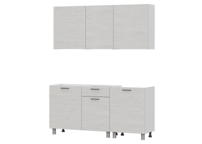 Кухня ЛАВАНДА (NEW) без столешницы (Белый/Сосна Санторини светлый)