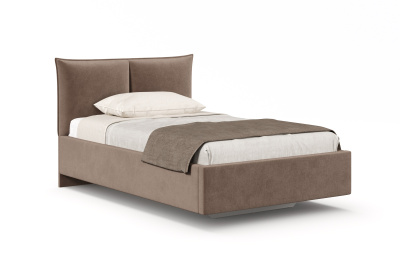 Кровать 1,2 ВЕДА с подъемным механизмом и основанием (Какао (велюр 019))