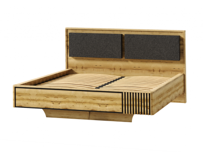 Кровать с подъемным механизмом 1,6 НКМ АЭЛИТА сек. №14 (Дуб Вотан/Черный)