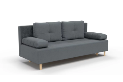 Диван прямой раскладной БУЛДЫМ (Велюр Forward Серый)