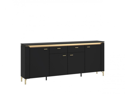 Комод NORICA LAZK03 4D2S (CZARNY MAT/CZARNY MAT)