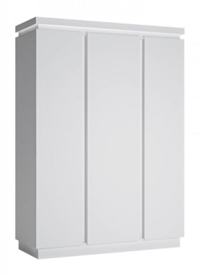 Шкаф 3-х дверный LYON LYOS102 3D (BIAŁY ALPIN/BIAŁY HG)