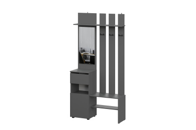 Вешалка с зеркалом ДЕНВЕР (Графит серый)