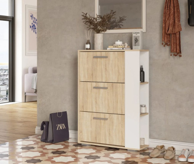 Обувница ЭРИКА-1 (Сонома/Белый)