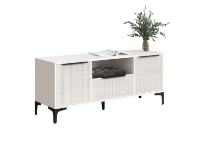 Тумба ТВ КИМБЕРЛИ 1,35 м (Белый/Белый Глянец)