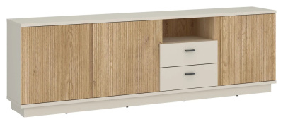 Тумба ТВ MOSANO LUSF102 3D2S (CASHMERE/DĄB CREMONA/CASHMERE/PVC DĄB CREMONA)