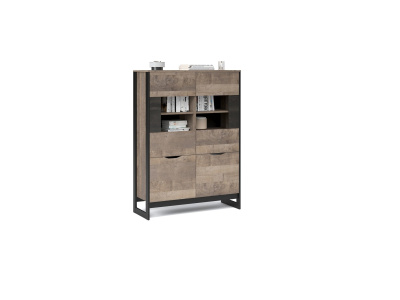 Витрина СТОКГОЛЬМ 2д2в (Дуб гранж песочный/Железный камень)