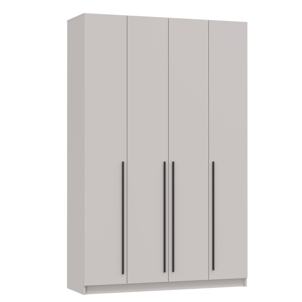 Шкаф 4-х дверный БРАНДО NEW-2 67.09 (h2,5м) (фасады ЛДСП) (Кашемир/Белый/ЛДСП Кашемир)